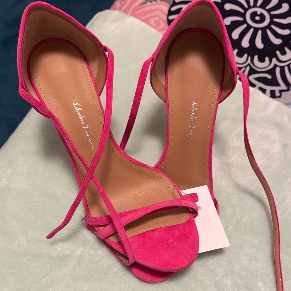 Salvatore Ferragamo Pink Strappy Heels